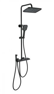 Душевая стойка Wonzon & Woghand Muse Piano WW-B4132-A-MB с термостатом чёрный матовый